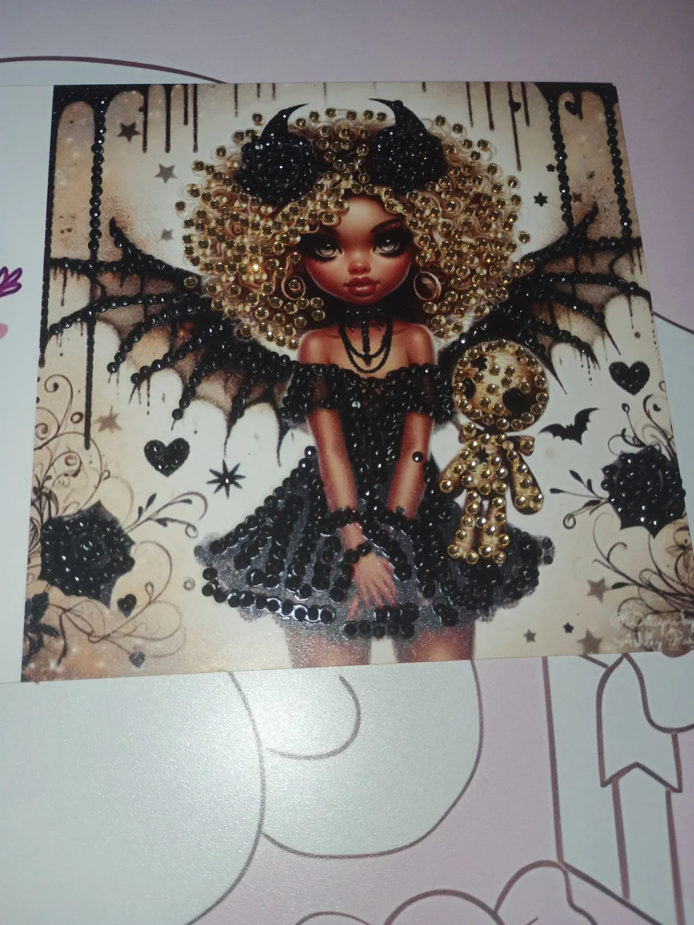 Gothic Fairy Diamond Painting Card Handmade